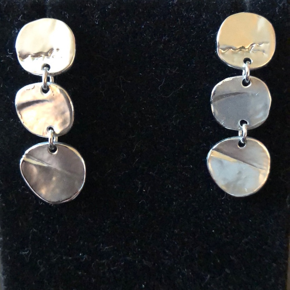 Awesome Silver 3-Drop Earrings